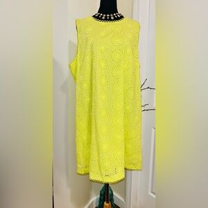 Lime Keyhole Lace Dress